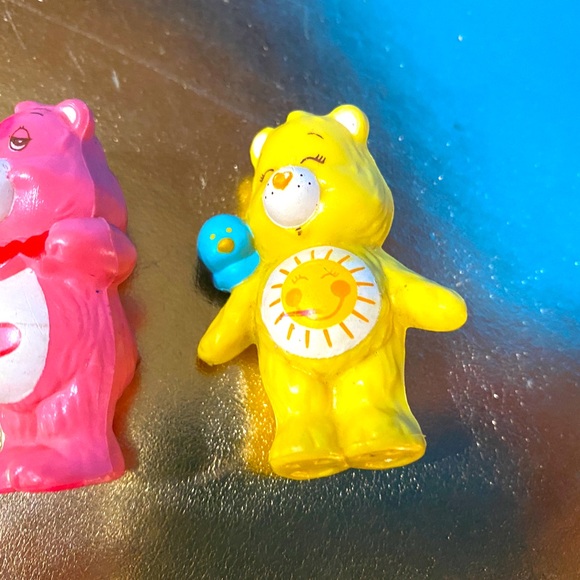 CARE BEARS VTG 80’s COLLECTION OF 3 FUNSHINE BEAR WISH BEAR & LOVE-A-LOT BEAR - Picture 12 of 14